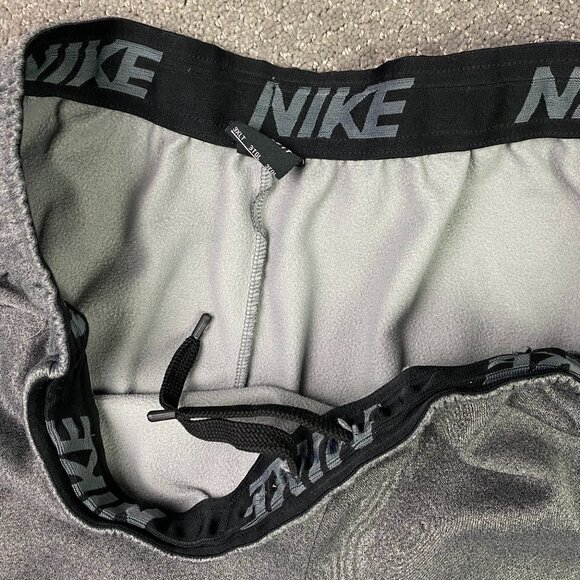 Nike Therma Dri-Fit Fleece Pants Men's 3XLT Gray Sweatpants Gym Running Track - Picture 9 of 16